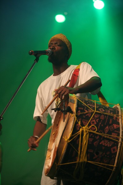 A drummer with Tambolele